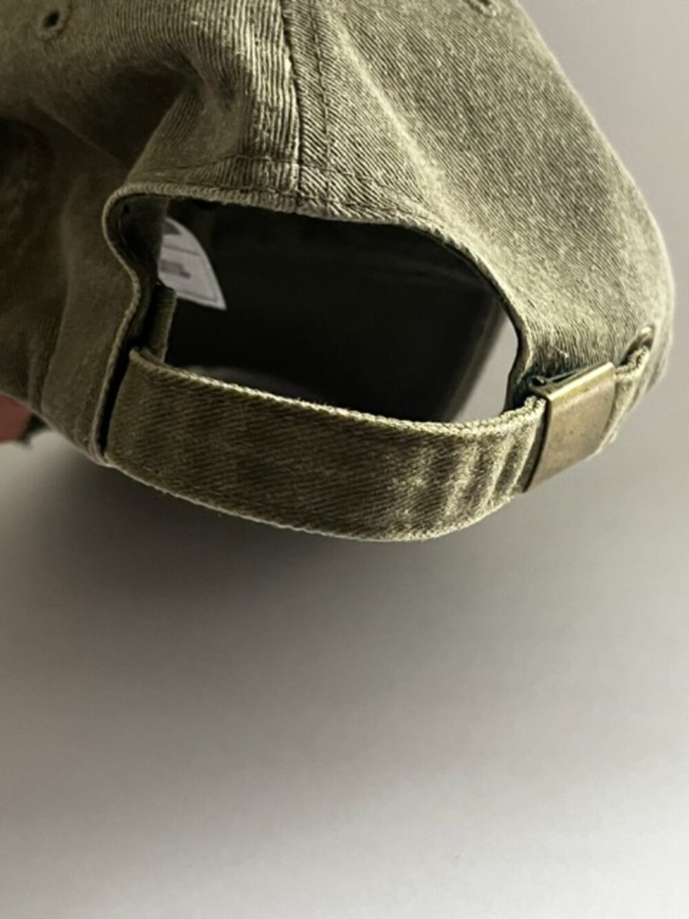 Disney Parks Mickey Mouse Hat Cap Distressed Olive Army Green Adjustable - Picture 8 of 11